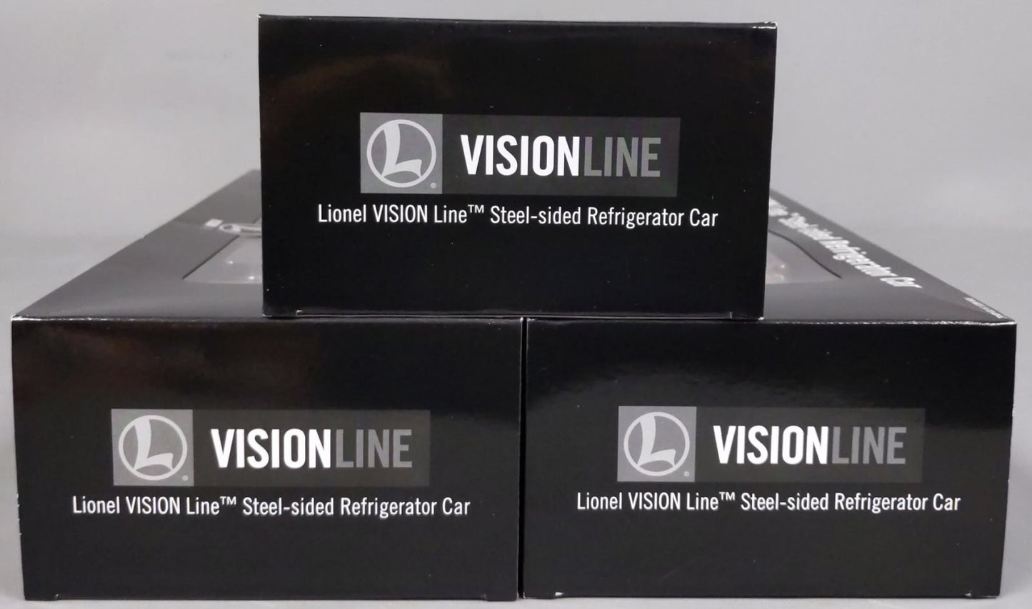 Lionel 6-83549 O VISIONLINE ATSF Reefers w/One Operating Car (Set of 3)