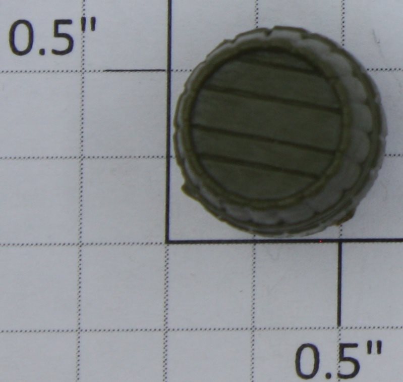 Acme 0715-1212 O Gauge Army Green Plastic Pickle Barrel