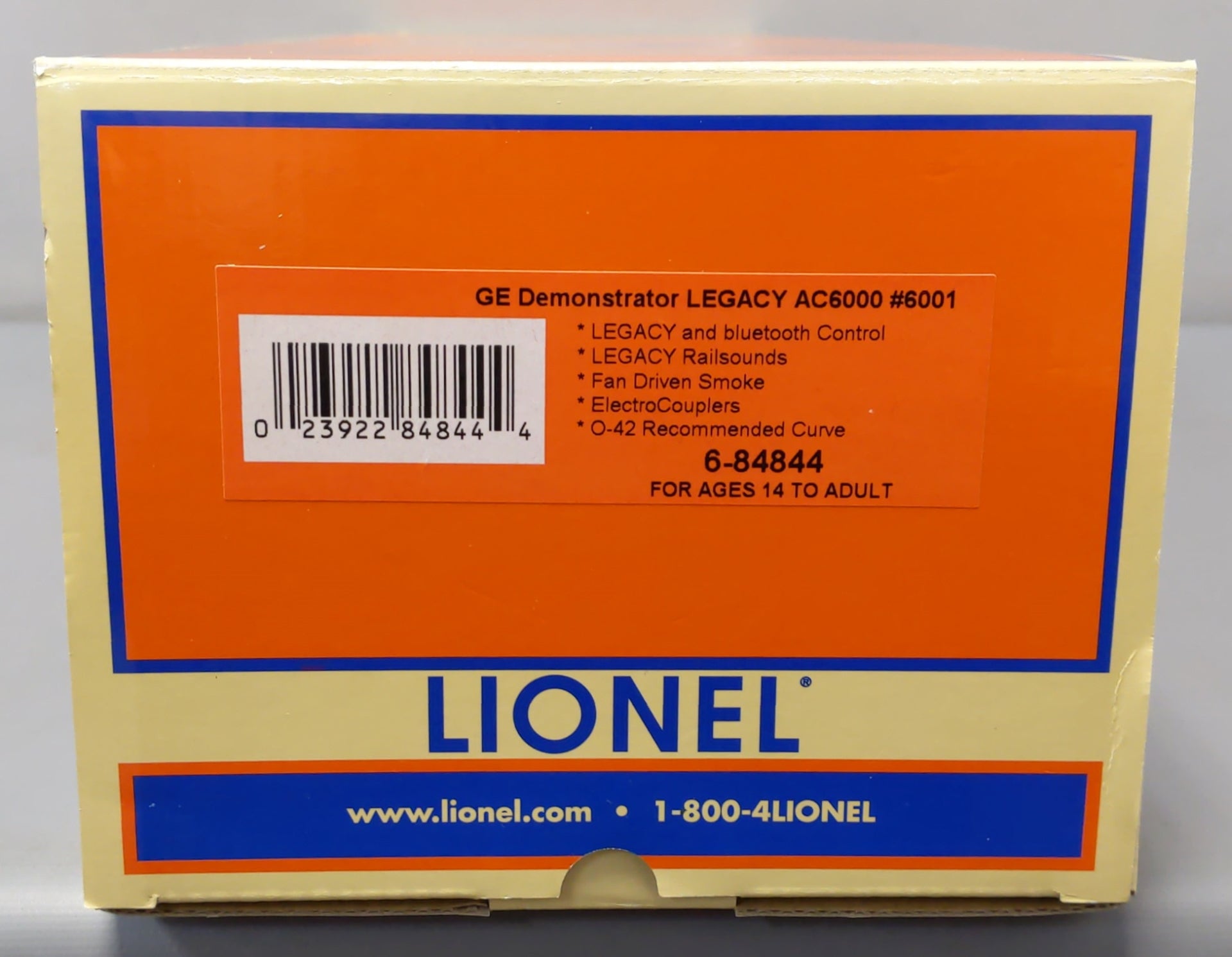 Lionel 6-84844 O GE Demonstrator Legacy AC6000 Diesel Locomotive #6001