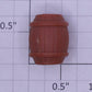 Acme 0715-1204 O Gauge Light Brown Plastic Pickle Barrel