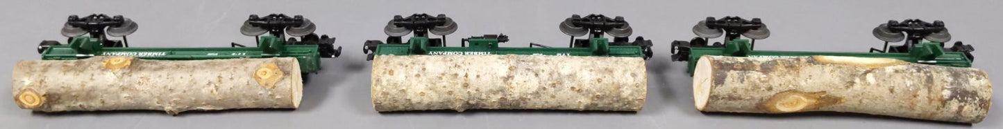 Lionel 6-29434 O Weyerhaeuser Timber Skelton Log Cars (3 Pack) LN/Box