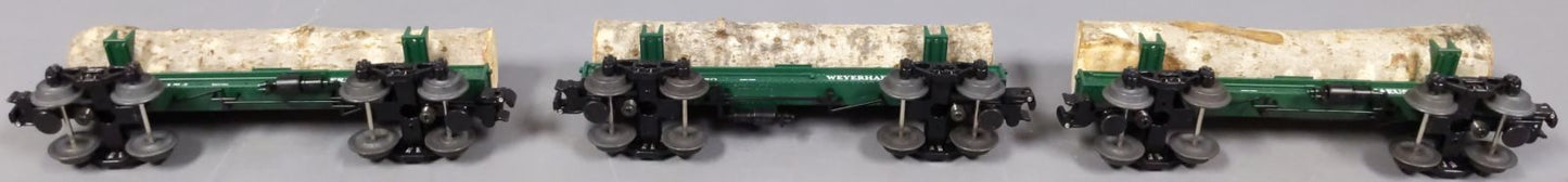 Lionel 6-29434 O Weyerhaeuser Timber Skelton Log Cars (3 Pack) LN/Box