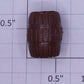 Acme 0715-1212 O Gauge Brown Plastic Pickle Barrel
