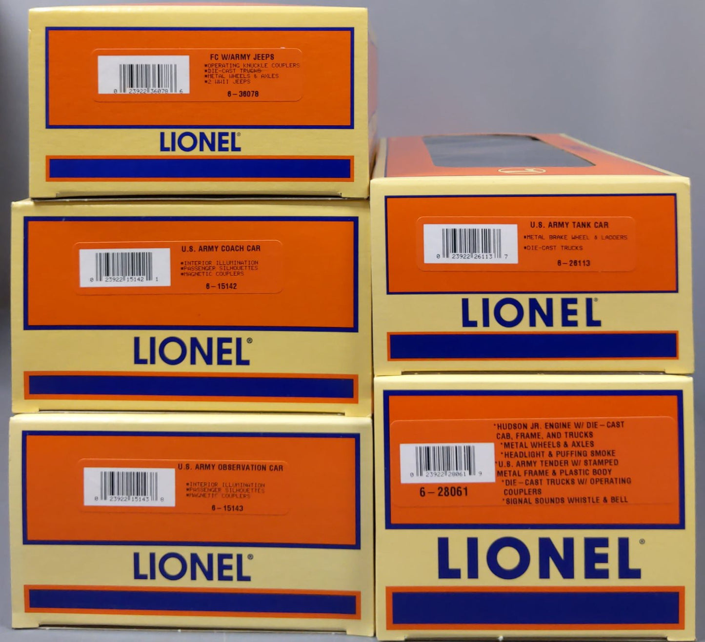 Lionel 6-21951 O Gauge World War II Troop Train Steam Train Set MT/Box