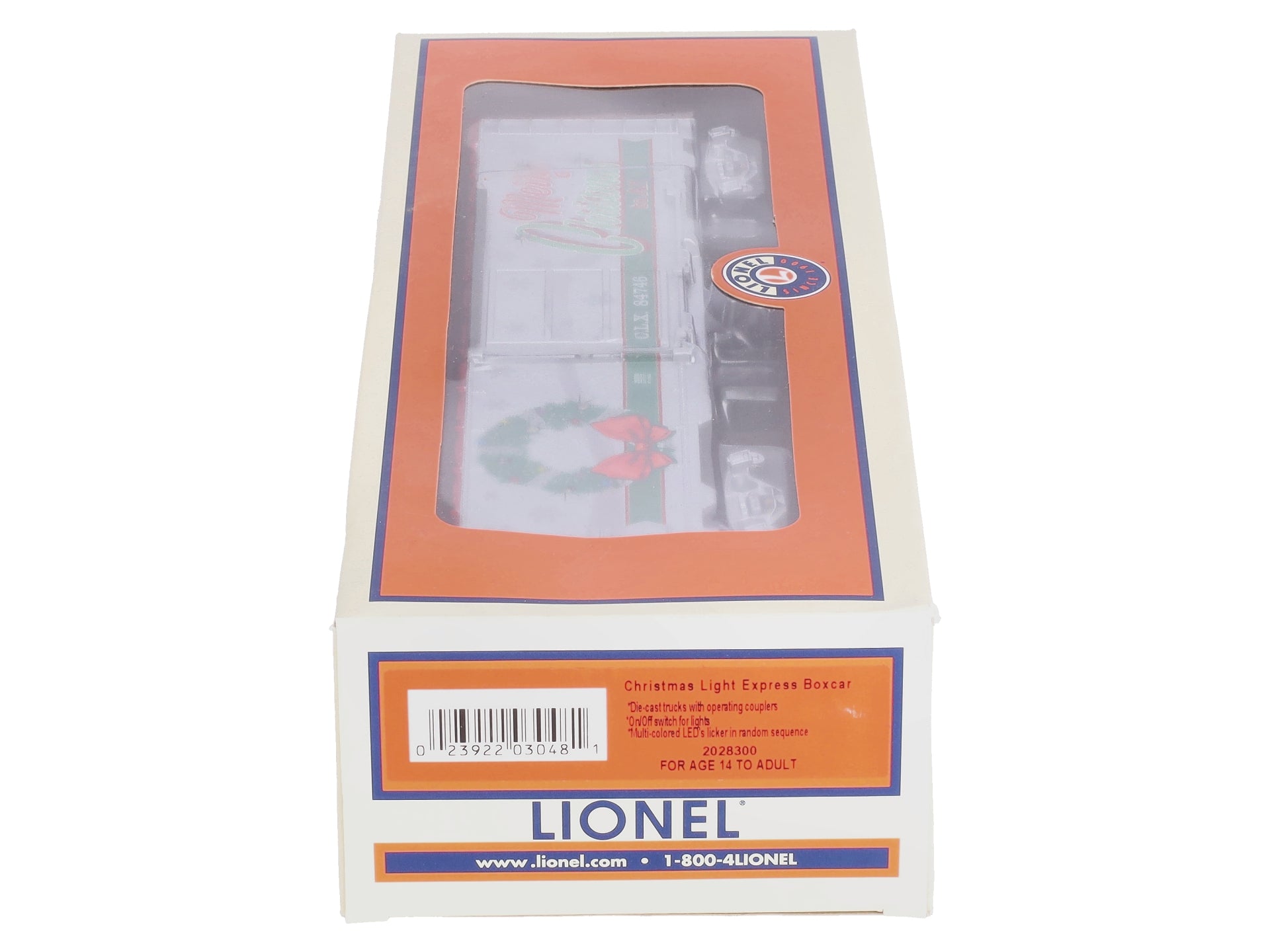 Lionel 2028300 O Christmas Light Express Boxcar LN/Box