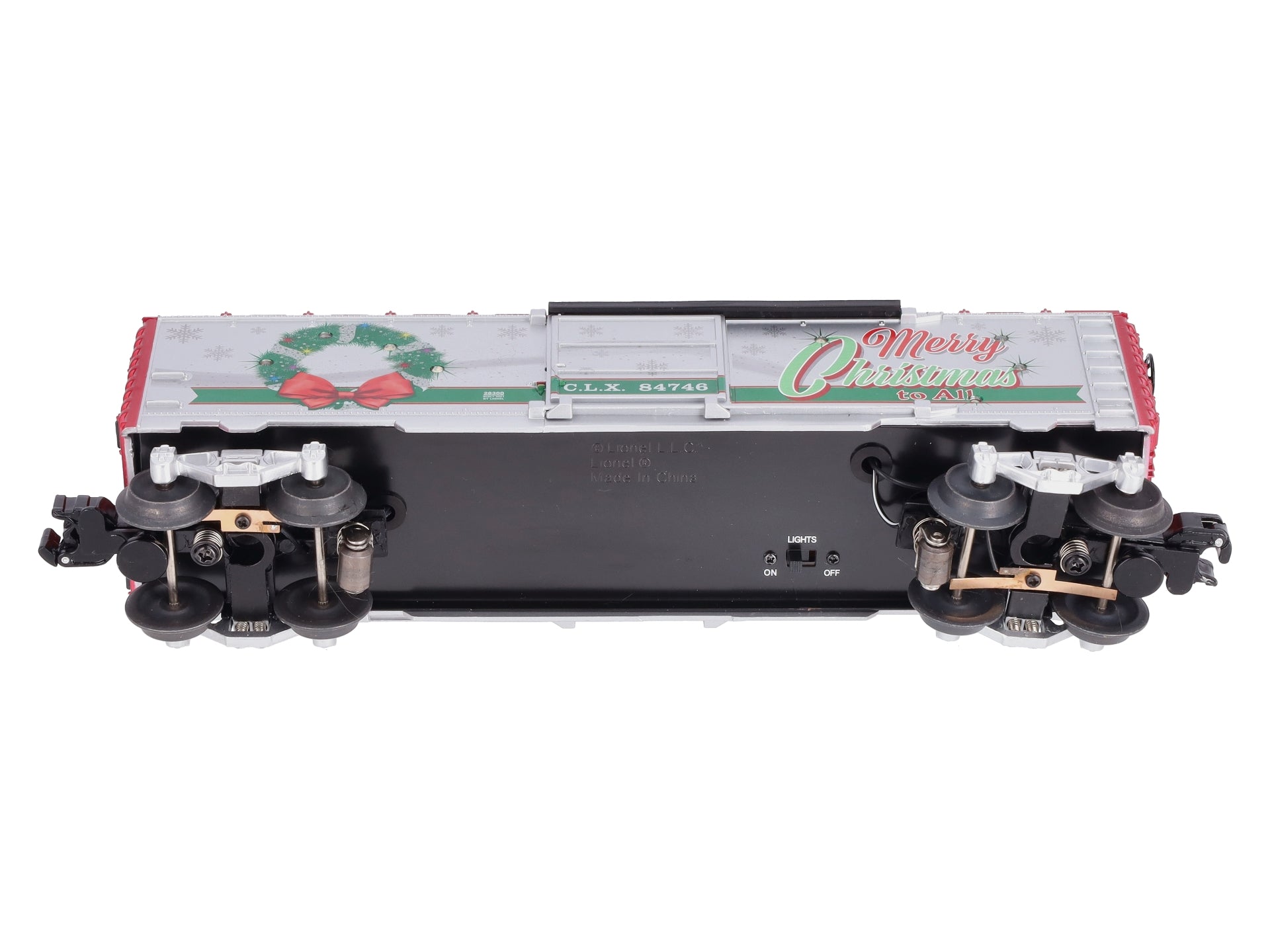 Lionel 2028300 O Christmas Light Express Boxcar LN/Box