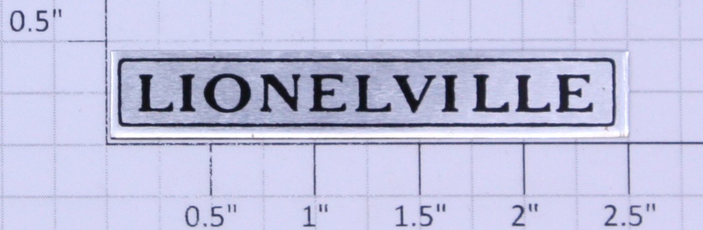 Lionel 126-121 Nickel Lionelville Plate with Adhesive