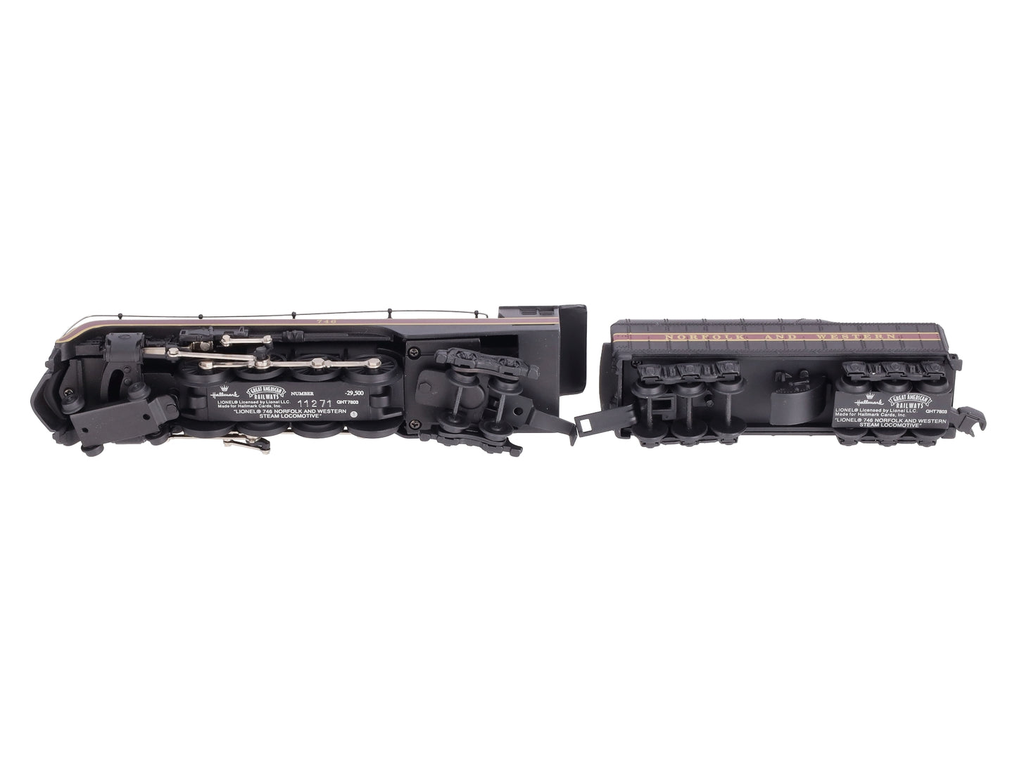Hallmark 746 Miniature Lionel Norfolk & Western Steam Locomotive & Tender LN/Box