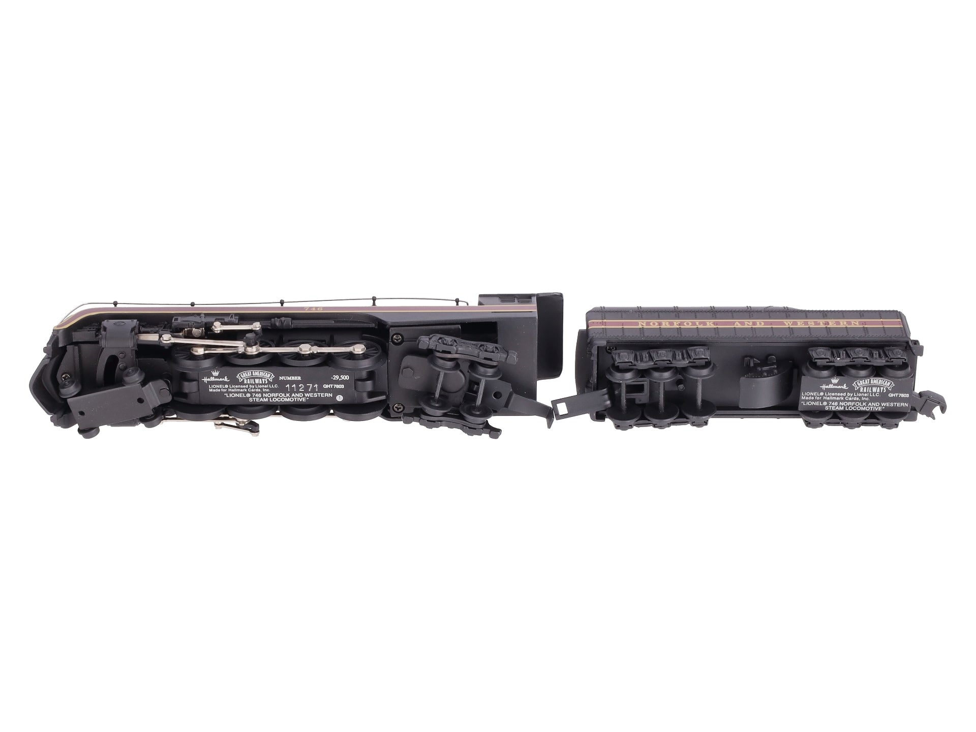 Hallmark 746 Miniature Lionel Norfolk & Western Steam Locomotive & Tender LN/Box