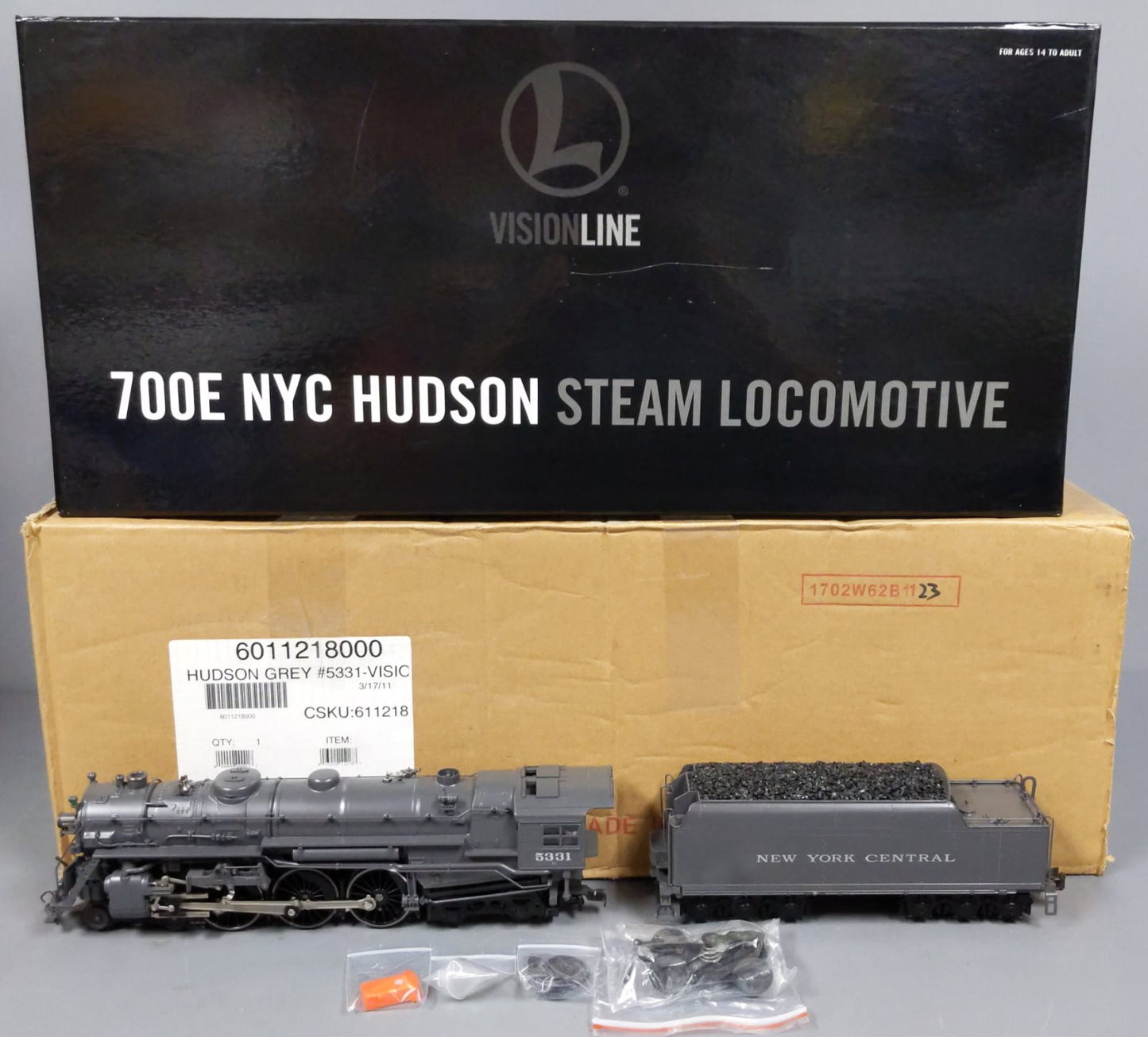 Lionel 6-11218 O VISIONLINE NYC Hudson Steam Locomotive w/Tender #5331