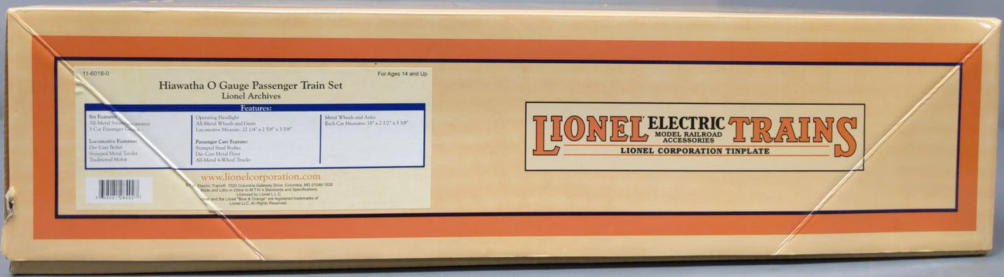 MTH 11-6018-0 O Gauge Lionel Archives Hiawatha Steam Passenger Train Set