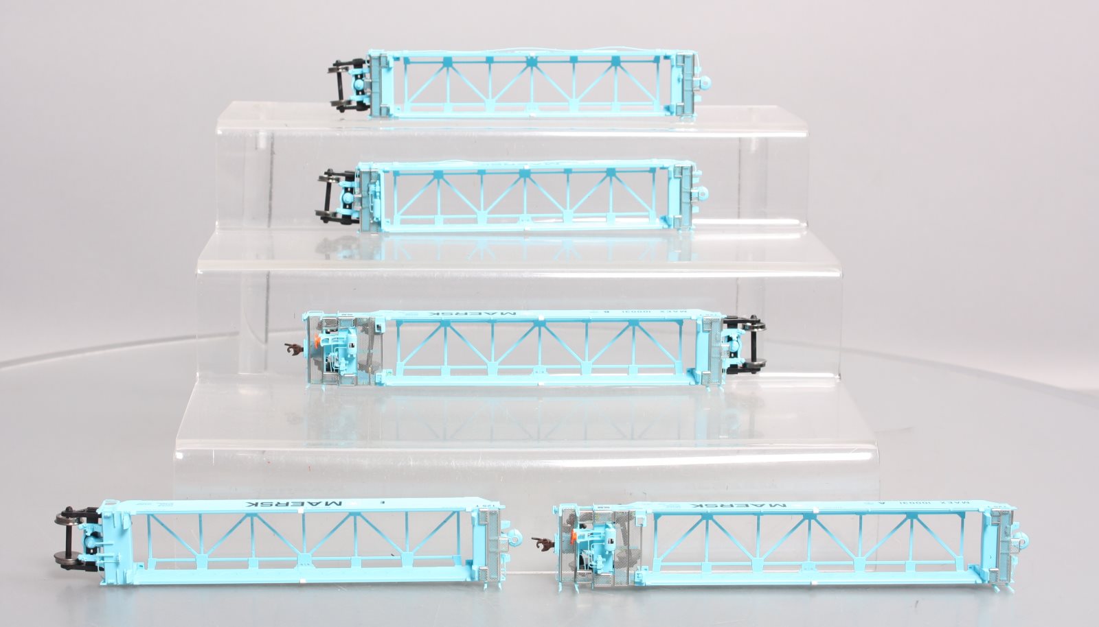 Athearn 95038 HO Maersk Maxi I Well Car/Early Ready-To-Run #100031 (Pack of 5) LN/Box