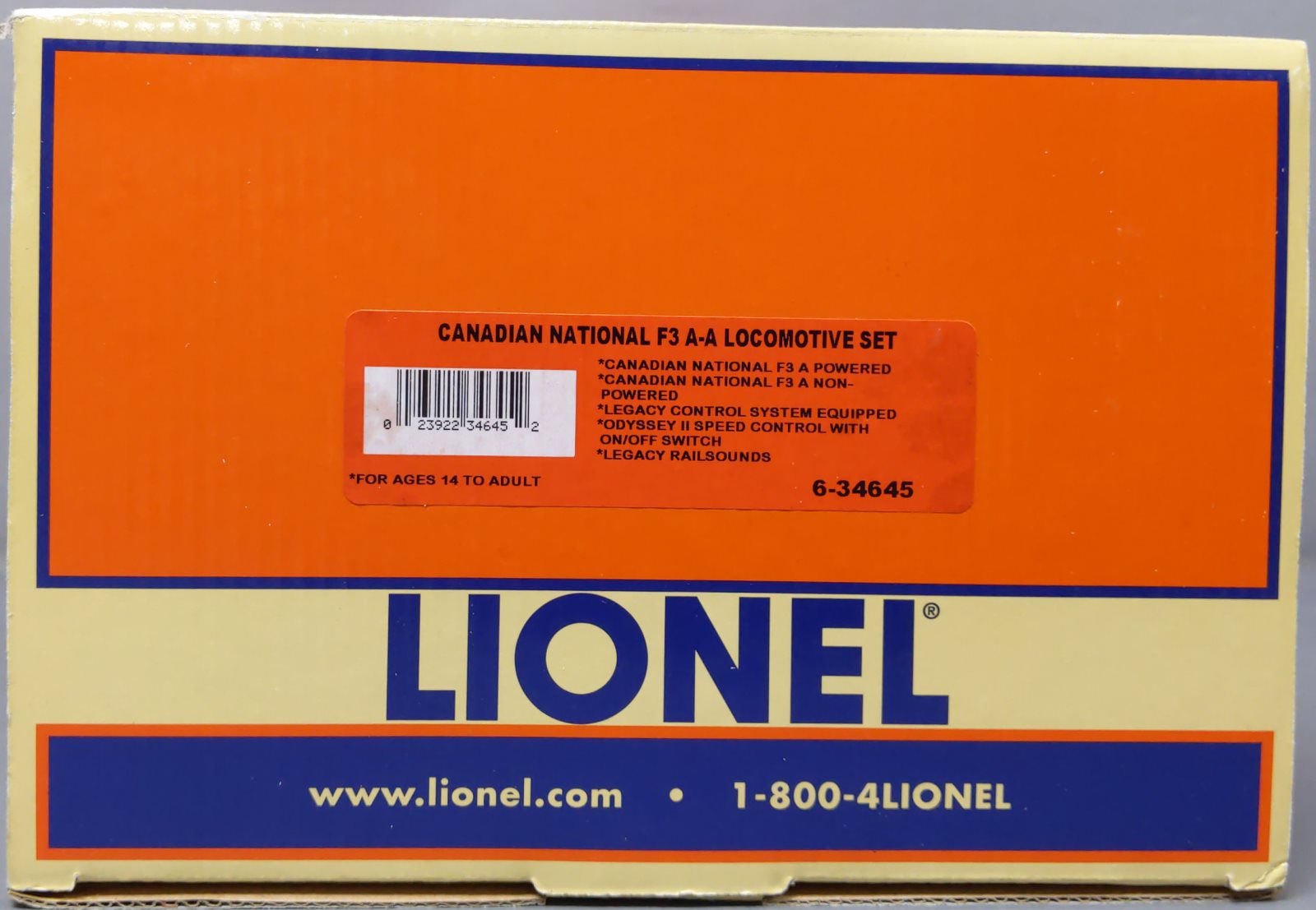 Lionel 6-34645 Canadian National Legacy F3 A-A Diesel Engine Set #9000/#9002