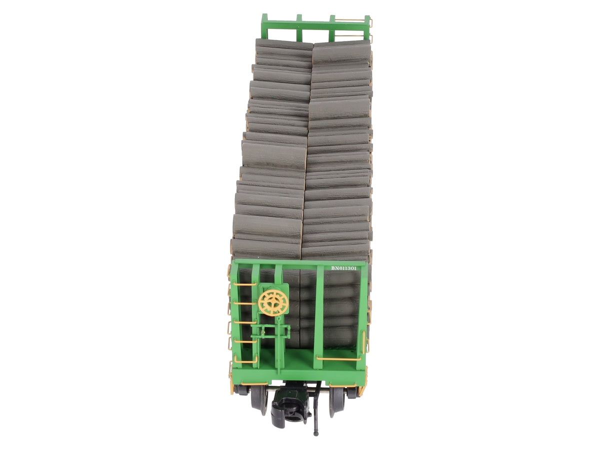 Atlas 6271-2 O Gauge Burlington Northern Pulpwood Flatcar #611301 (3-Rail) LN/Box