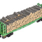 Atlas 6271-2 O Gauge Burlington Northern Pulpwood Flatcar #611301 (3-Rail) LN/Box