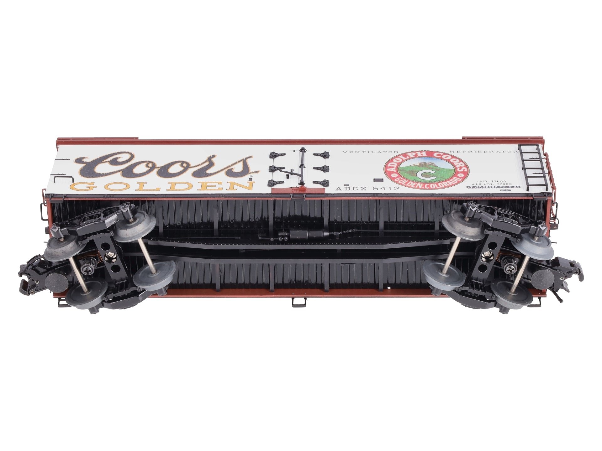 Atlas 8141-3 O Coors Beer 40' Wood Reefer Car #5412 (3 Rail) LN/Box