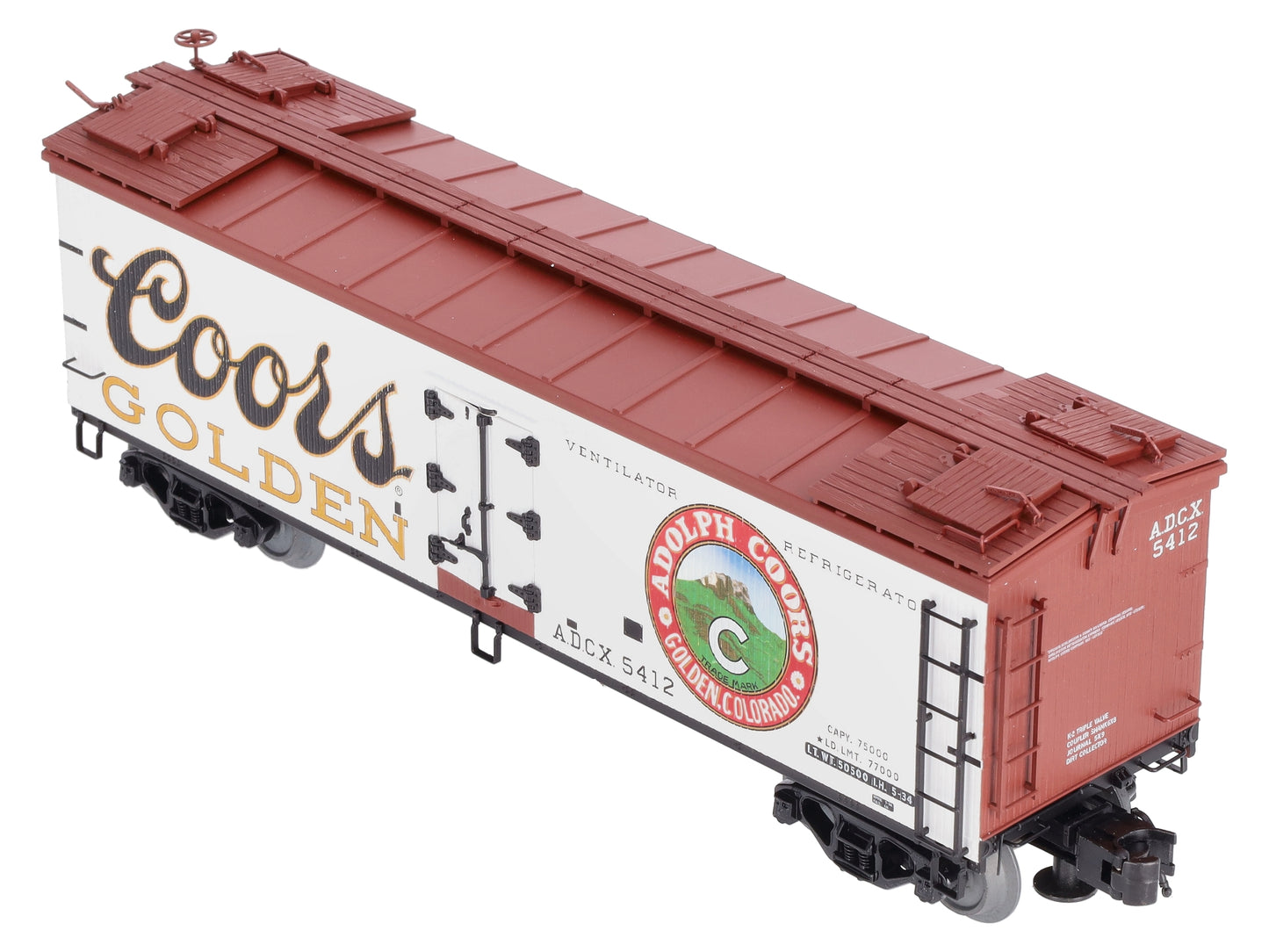 Atlas 8141-3 O Coors Beer 40' Wood Reefer Car #5412 (3 Rail) LN/Box