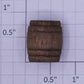 Acme 0715-1432 O Gauge Stained Wooden Pickle Barrel with Flat Ends