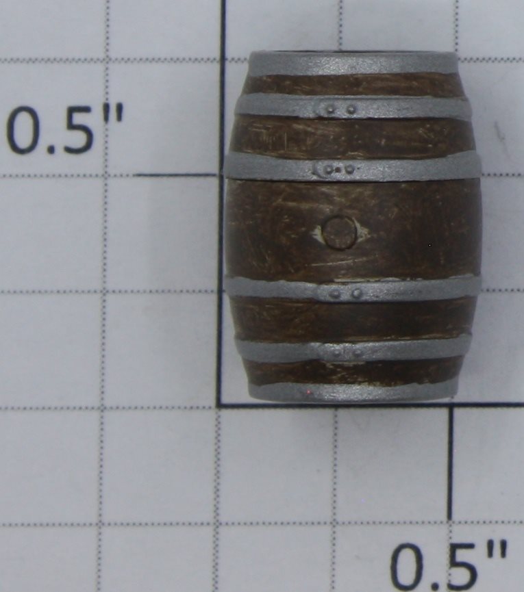 Acme 0715-1437 O Gauge Painted Plastic Whiskey Barrel