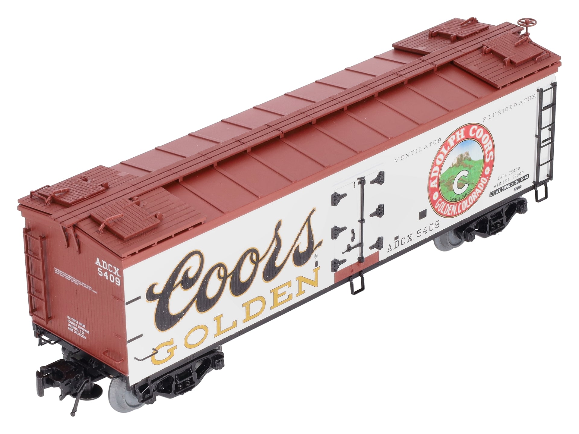 Atlas 8141-2 O Coors Beer Reefer Car #5409 (3 Rail) LN/Box