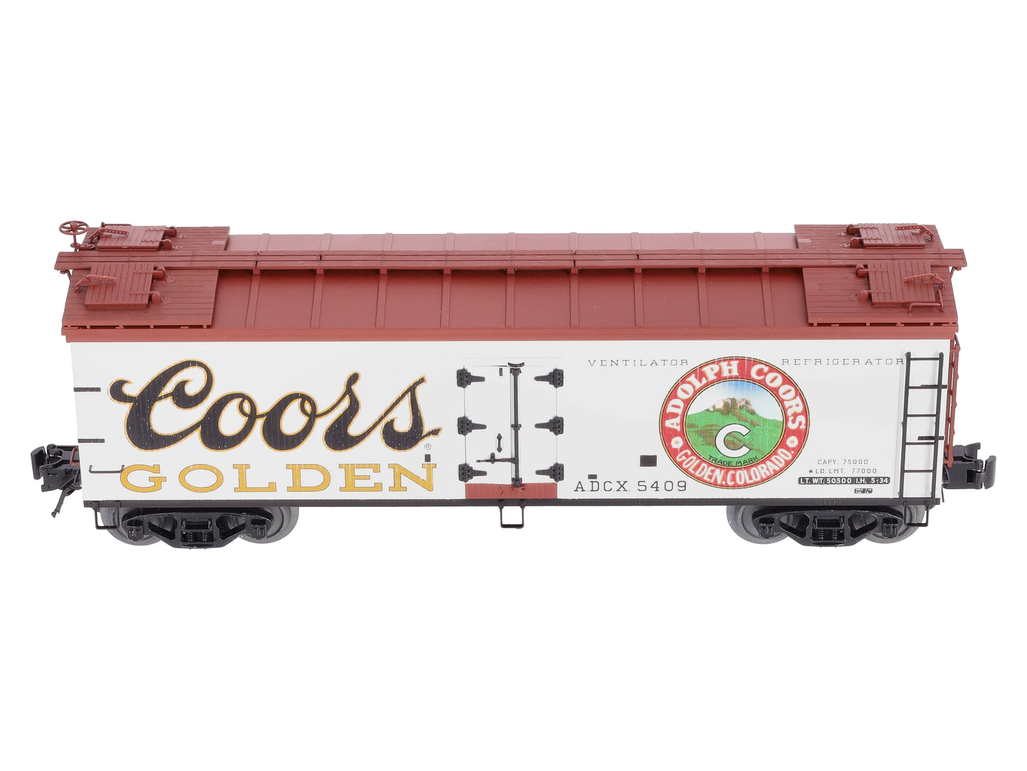 Atlas 8141-2 O Coors Beer Reefer Car #5409 (3 Rail) LN/Box