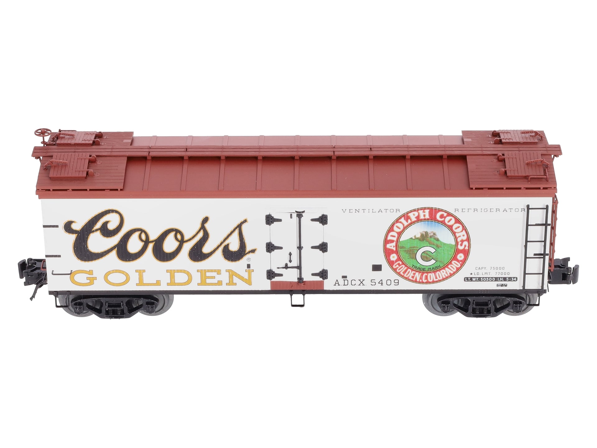 Atlas 8141-2 O Coors Beer Reefer Car #5409 (3 Rail) LN/Box