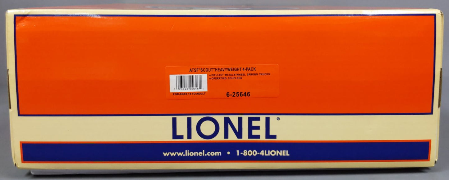 Lionel 6-25646 O Santa Fe "The Scout" Heavyweight Passenger Cars (Set of 4) LN/Box