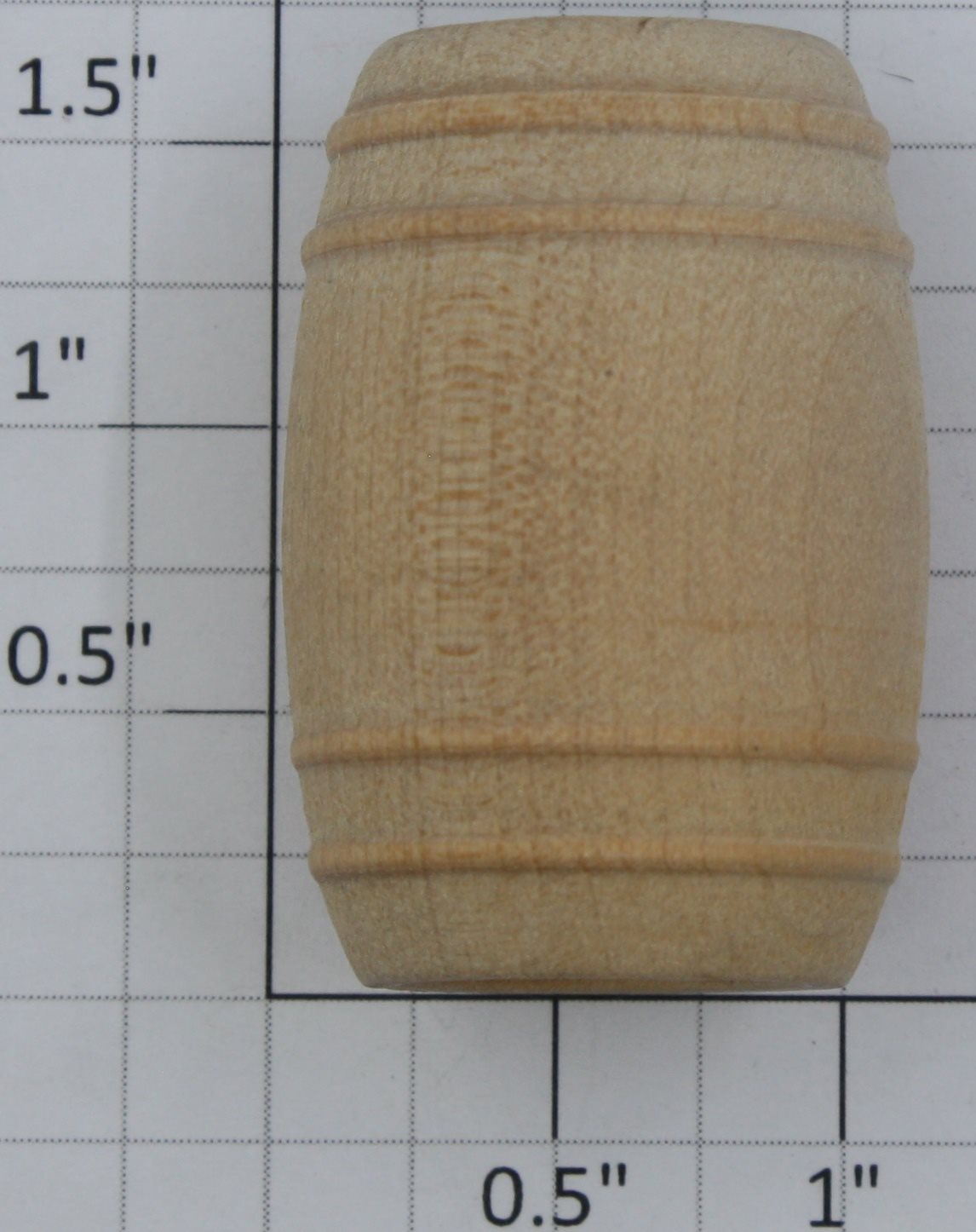 Acme 1000X-952 Large Unstained Wooden Pickle Barrel 1 5/8" x 1 1/8"