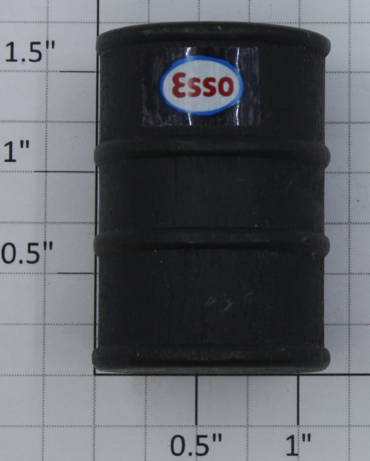 Acme 0715-0856 G Scale Black Wood "ESSO" Oil Barrel Drum