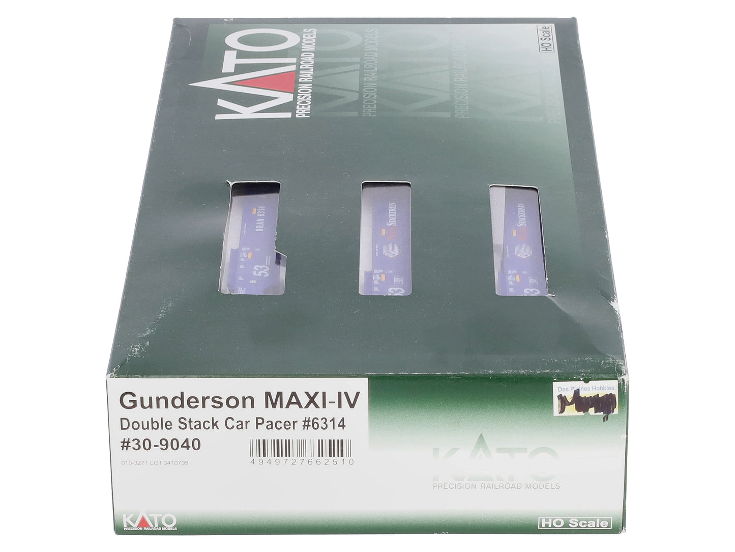 Kato 30-9040 HO Gunderson Maxi IV 3-Unit Well Car - Ready to Run
