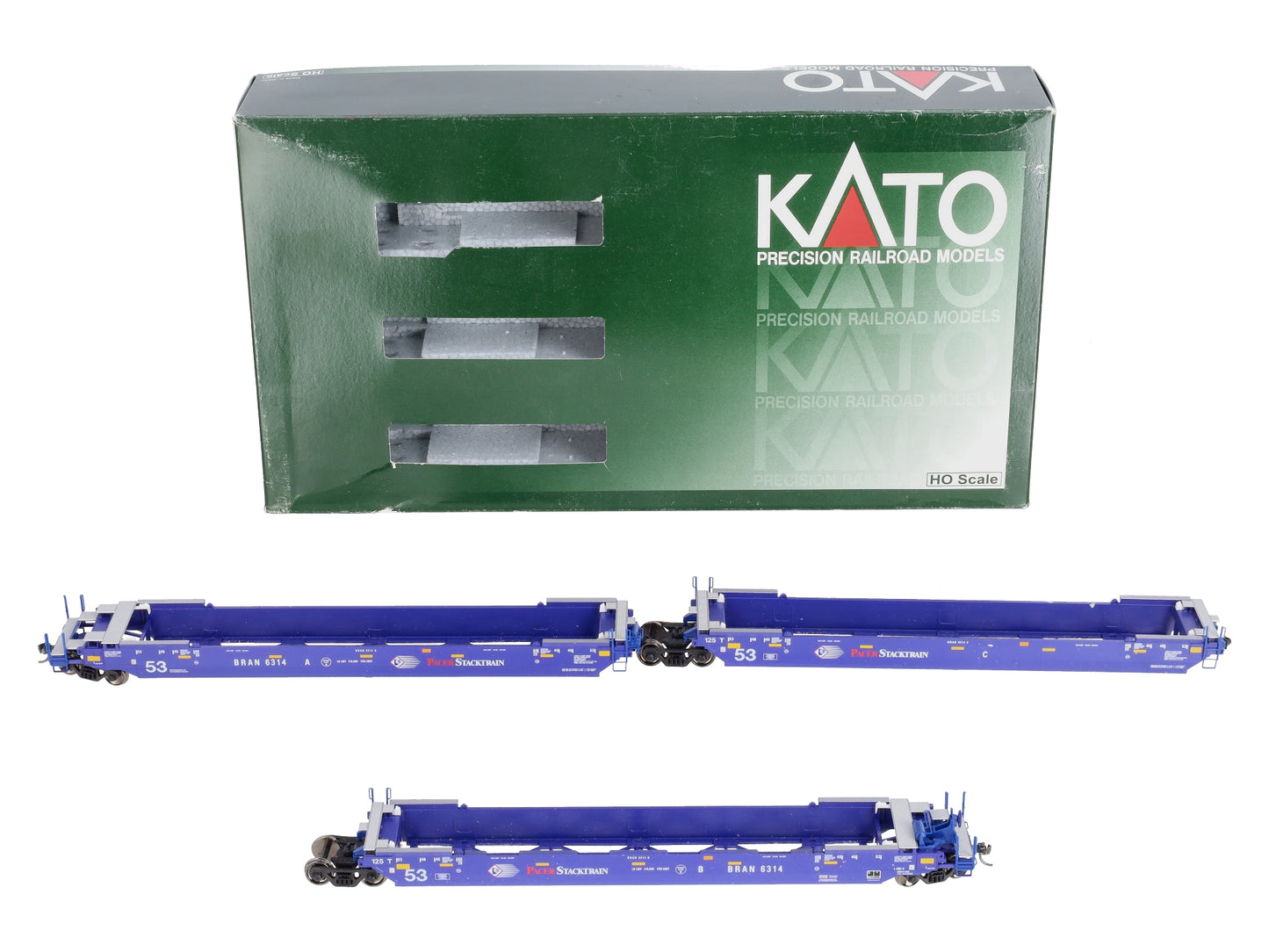 Kato 30-9040 HO Gunderson Maxi IV 3-Unit Well Car - Ready to Run