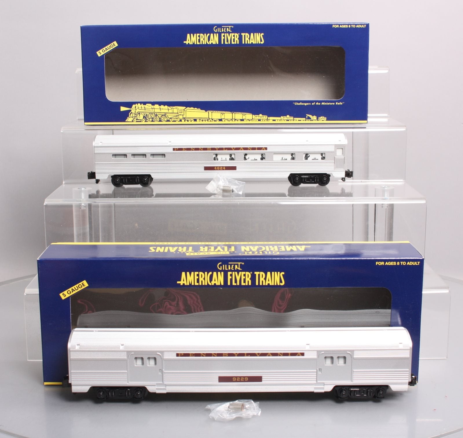 American Flyer 6-48975 S Scale Pennsylvania Railroad Passenger Set (Set of 2) NIB