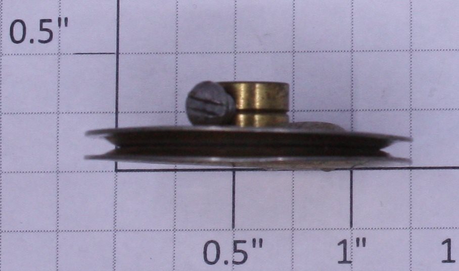Gilbert 1931-35X Brass Plated Pulley Hub 5/16''-Screw for Hudson Erector Loco