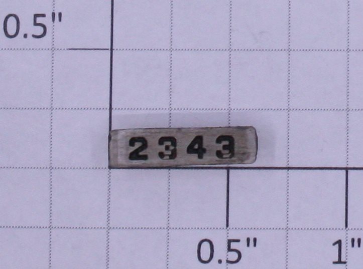 Lionel 2343-6 Right Hand Marker Lens/Number Board With Black Lettering
