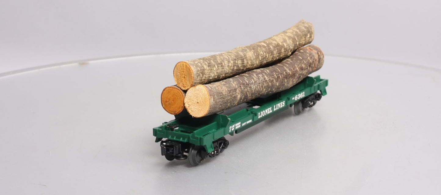 Lionel 6-39432 O PWC Flatcar w/ Logs LN/Box