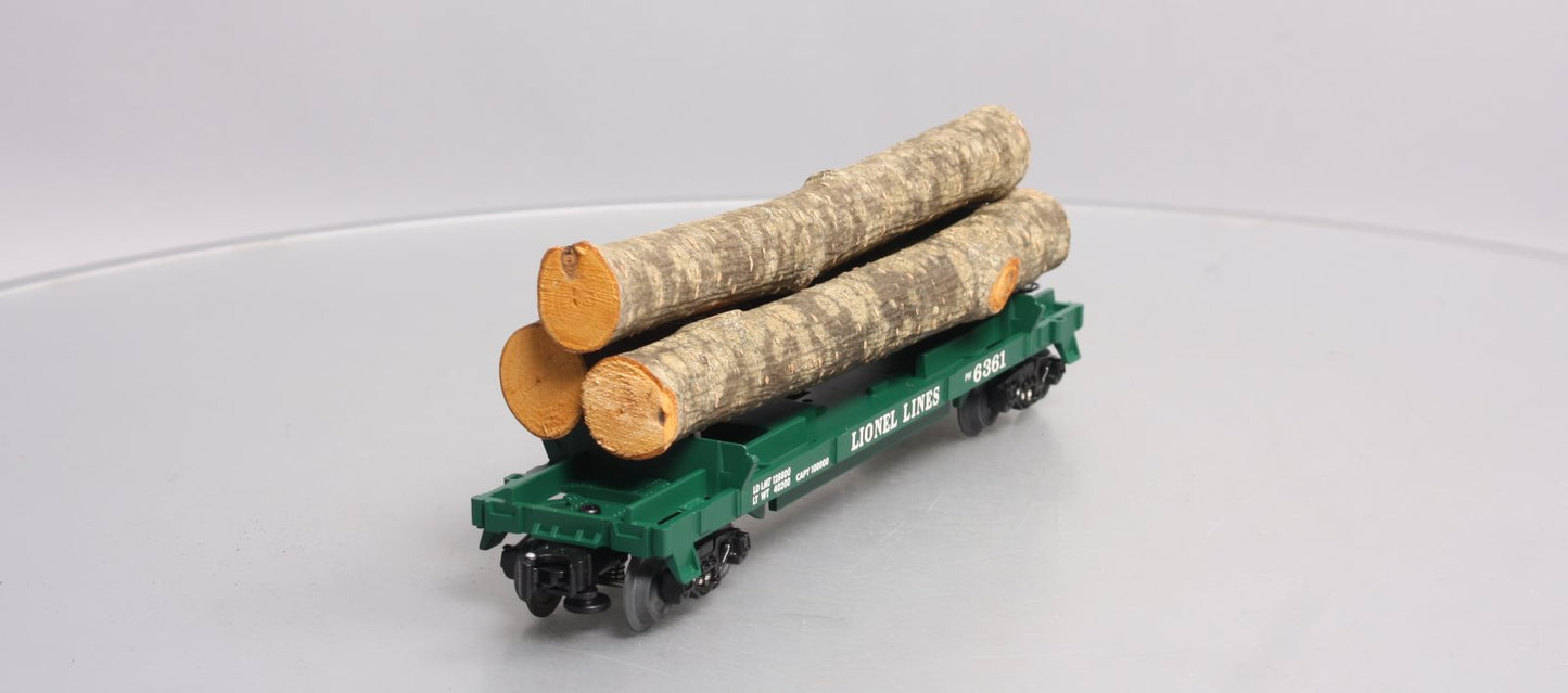 Lionel 6-39432 O PWC Flatcar w/ Logs LN/Box
