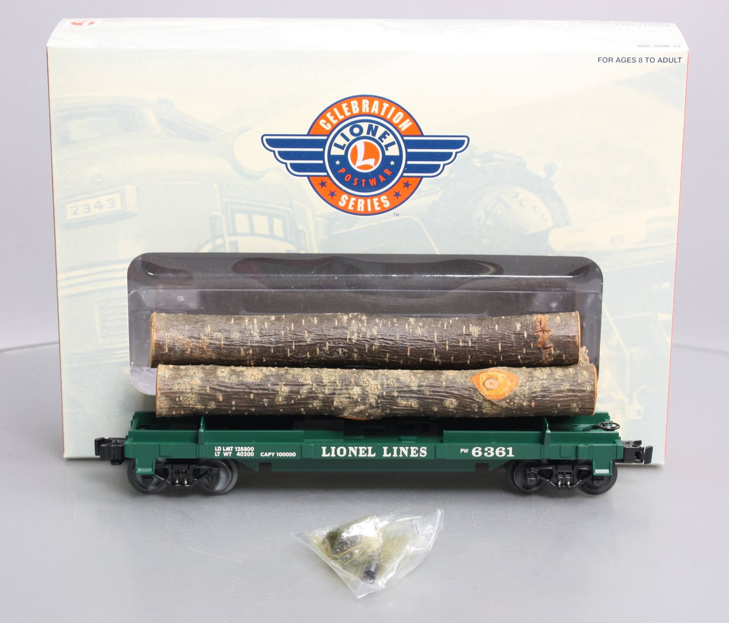 Lionel 6-39432 O PWC Flatcar w/ Logs LN/Box