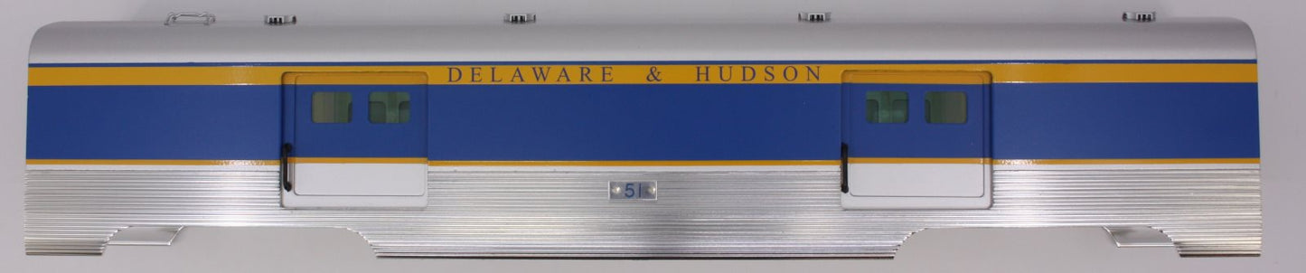 Lionel 15360-7 #51 Delaware & Hudson Aluminum Baggage Car Shell
