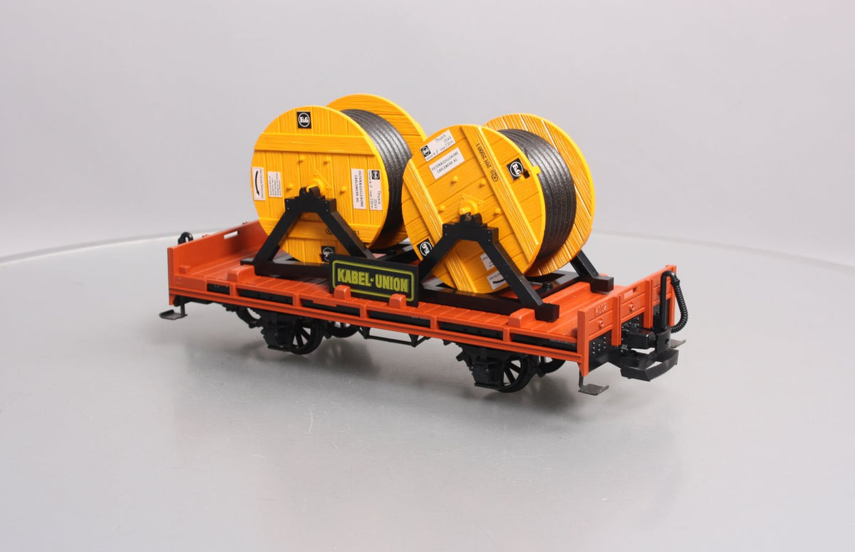 LGB 4002 G Scale Kabel Union Flatcar with Cable Reels LN/Box