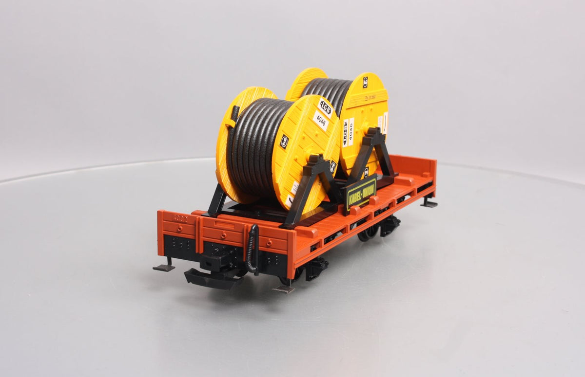 LGB 4002 G Scale Kabel Union Flatcar with Cable Reels LN/Box