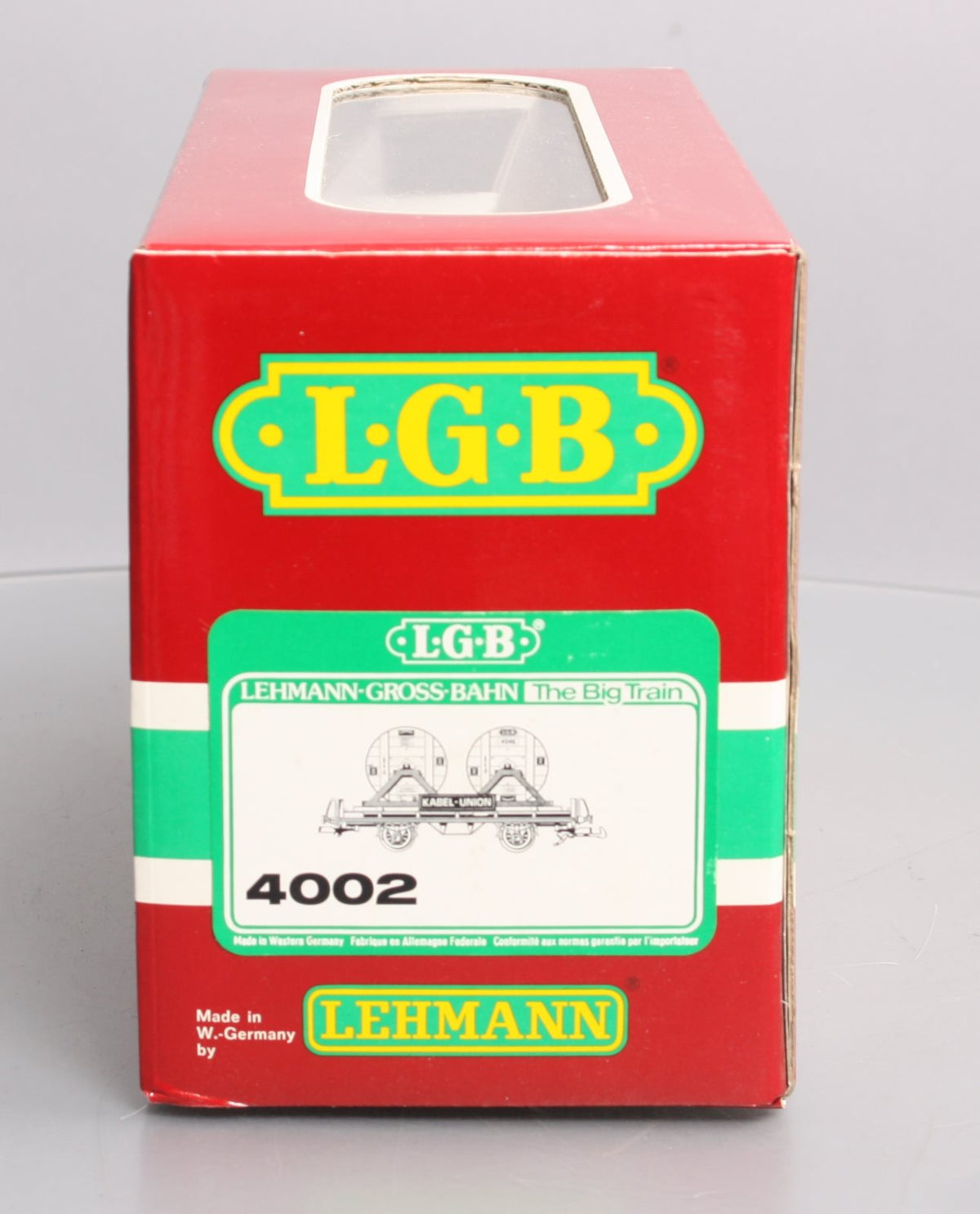 LGB 4002 G Scale Kabel Union Flatcar with Cable Reels LN/Box