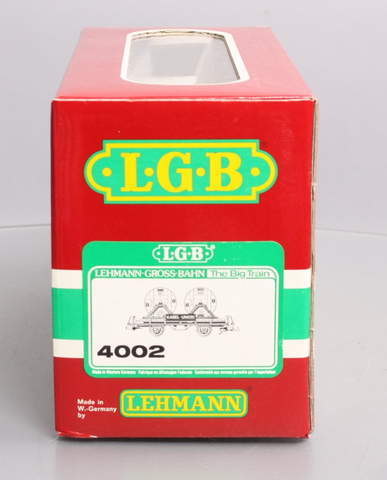 LGB 4002 G Scale Kabel Union Flatcar with Cable Reels LN/Box