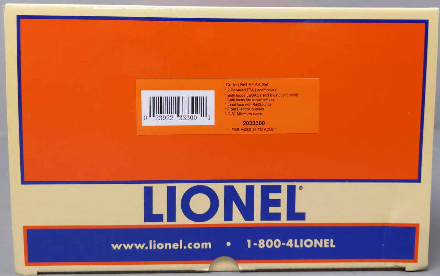 Lionel 2033300 O Gauge St. Louis & Southwestern "Cotton Belt" F7 AA Diesel Set