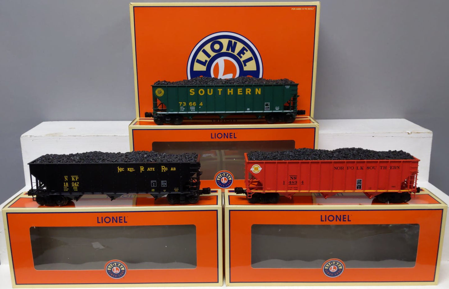 Lionel 6-17787 O Gauge NS Heritage NS/NKP/SOU Hoppers (Set of 3)