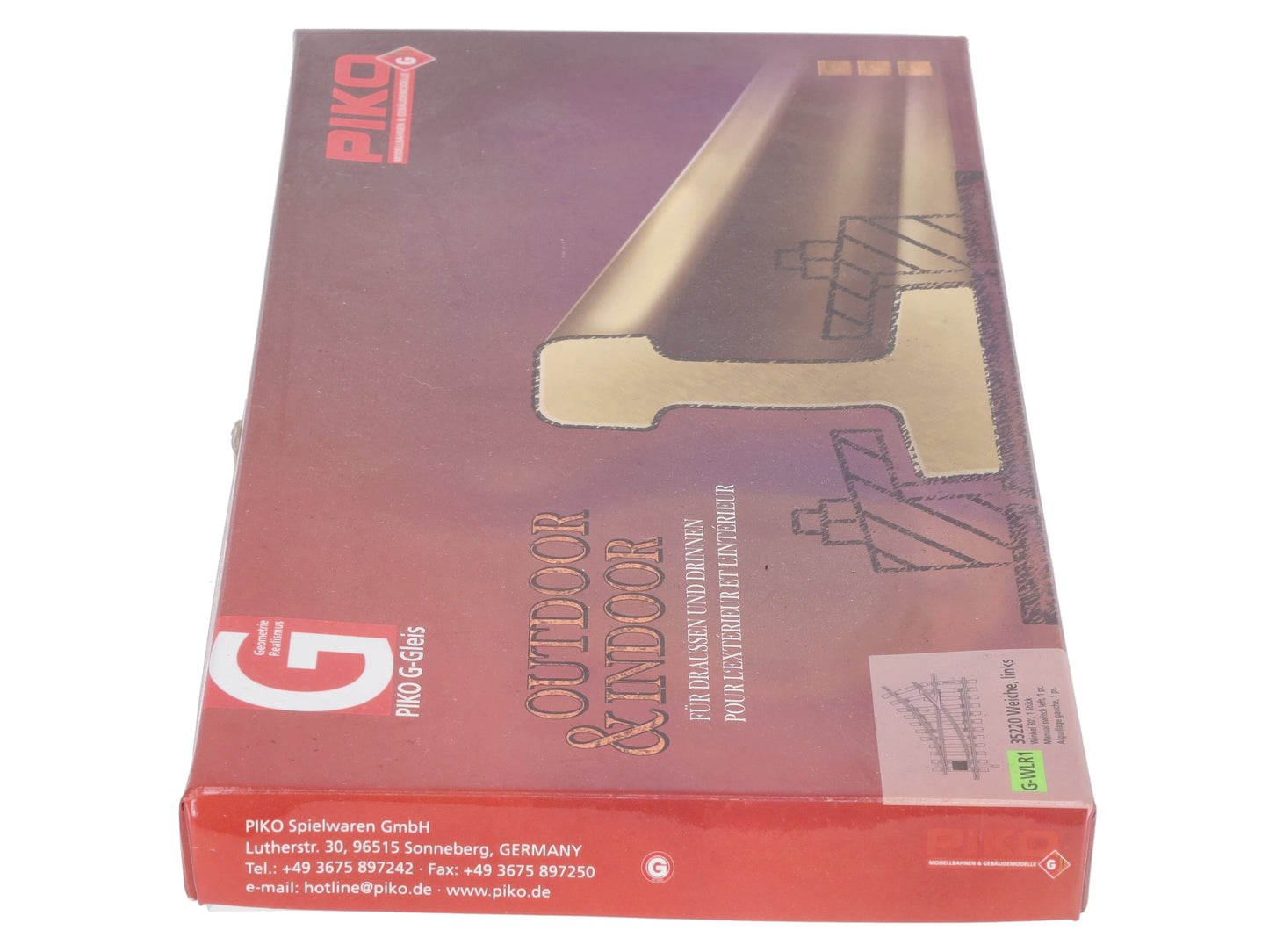 Piko 35220 G R1 30° Brass Left Hand Manual Switch Turnout