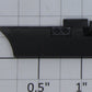 K-Line K4600-18-01A Left Hand Black Plastic Skirting