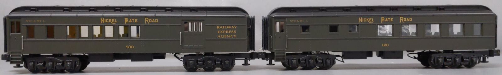 MTH 30-6245 O Nickel Plate Road Madison Combo/Diner Set (Set of 2) NIB