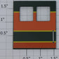 K-Line K4610CLA Right Hand Door Assembly Orange and Green with Yellow Stripes