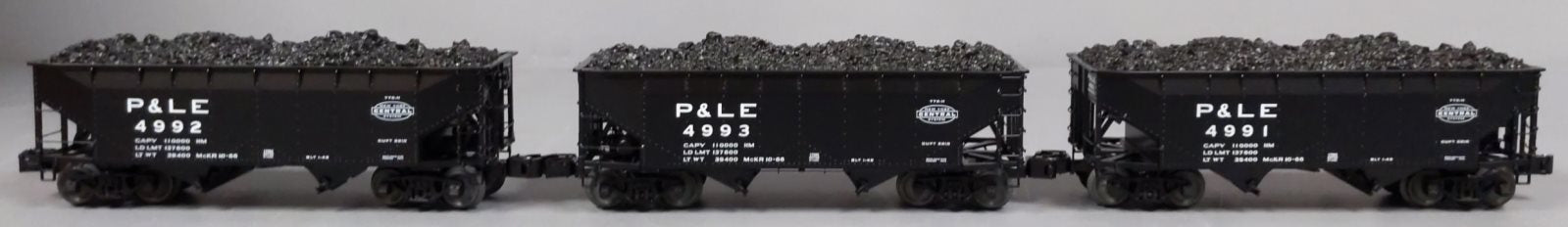 Lionel 6-21873 O Gauge Pittsburg & Lake Erie Offset Hopper Cars (Set of 3)