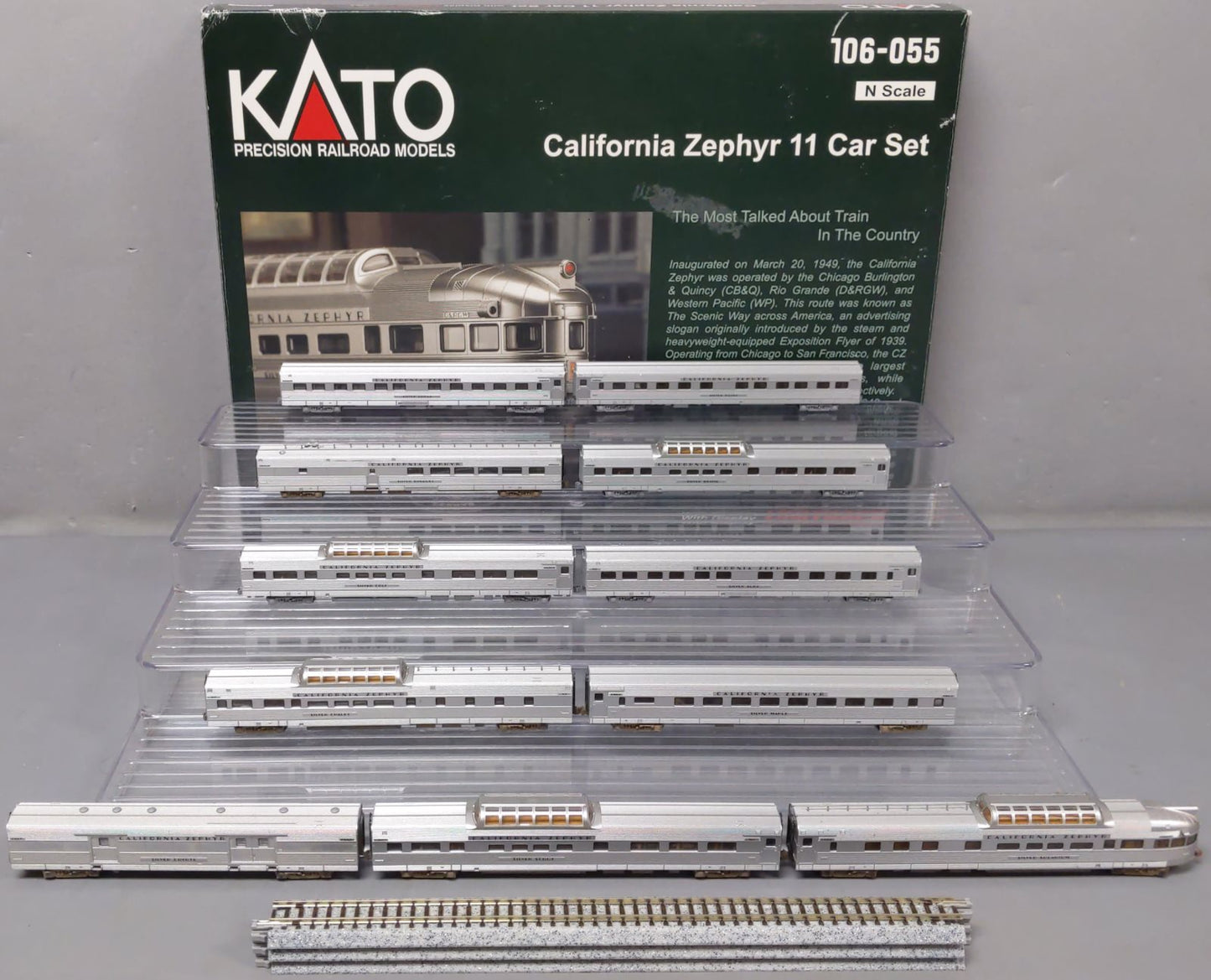 Kato 106-055 N Scale California Zephyr Diesel Passenger Train Set